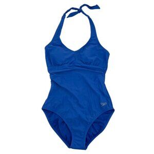 Speedo | Women's One Piece Halter Bathing Suit | Blue | Size 8